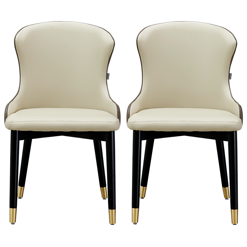 全友家居餐椅轻奢现代客厅家具欧皮软包时尚餐桌椅子DW1052 餐椅B*2(灰色)