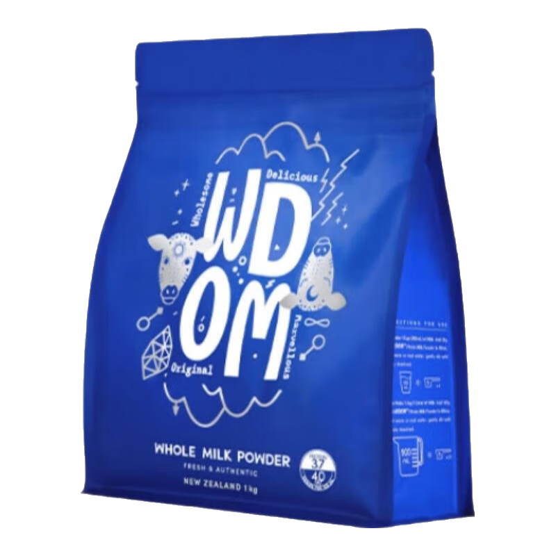 渥康新西蘭進(jìn)口全脂奶粉高鈣高蛋白學(xué)生中老年成人牛奶粉 【超值囤貨】1KG*4袋