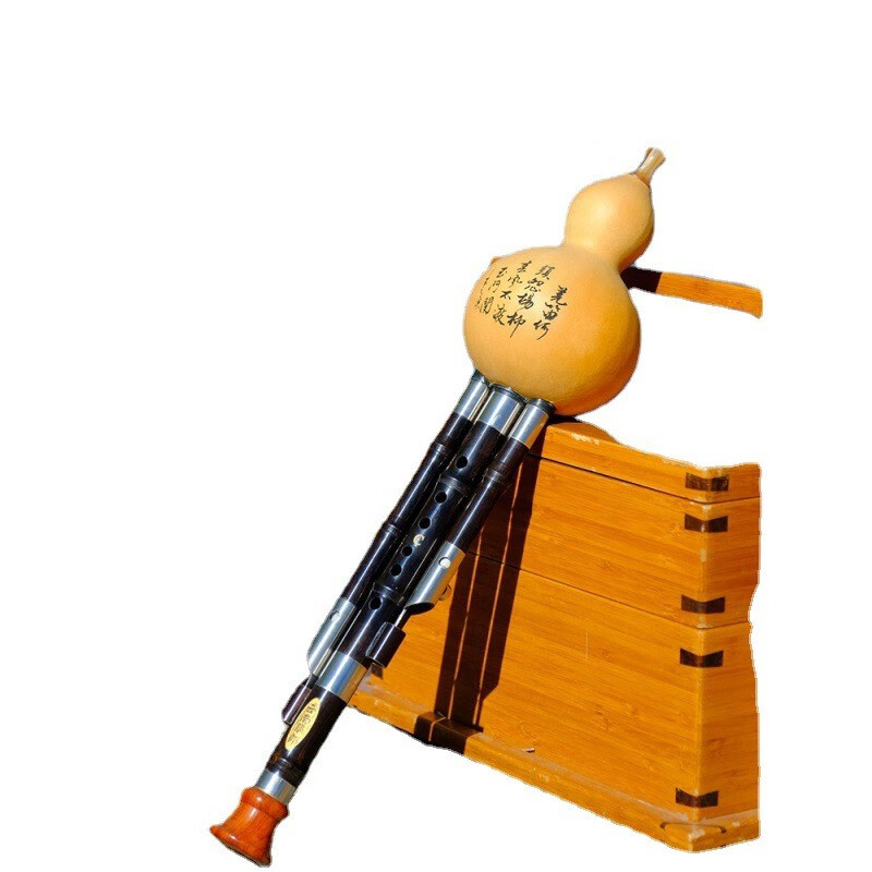 蓝孔雀筚郎 葫芦丝学生成人初学舞台演奏型f调 g 降b调 云南乐器 f调