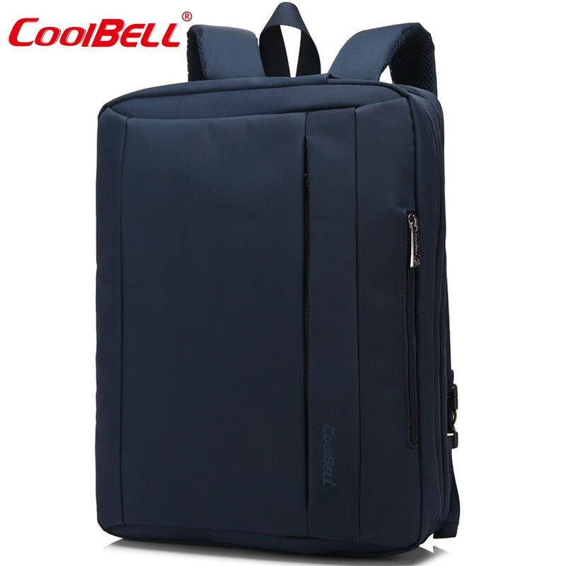 酷贝尔 CB-5501双肩包男多功能手提包防水耐磨户外商务电脑背包 蓝色 15英寸 157元