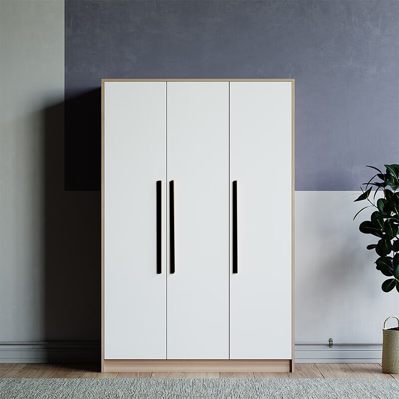有棱有角 衣柜 木质简约现代平开门柜子卧室简易小衣柜三门大衣橱ylyj