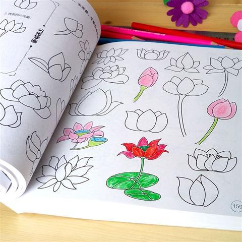 简笔画5000例大全:3-6-9-12岁儿童画画本绘画本小学生美术涂色画 简笔