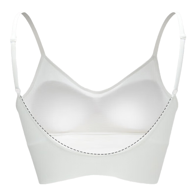 有棵樹U型美背內(nèi)衣女隱形內(nèi)搭露背吊帶背心一體式連體杯文胸薄可外穿白M