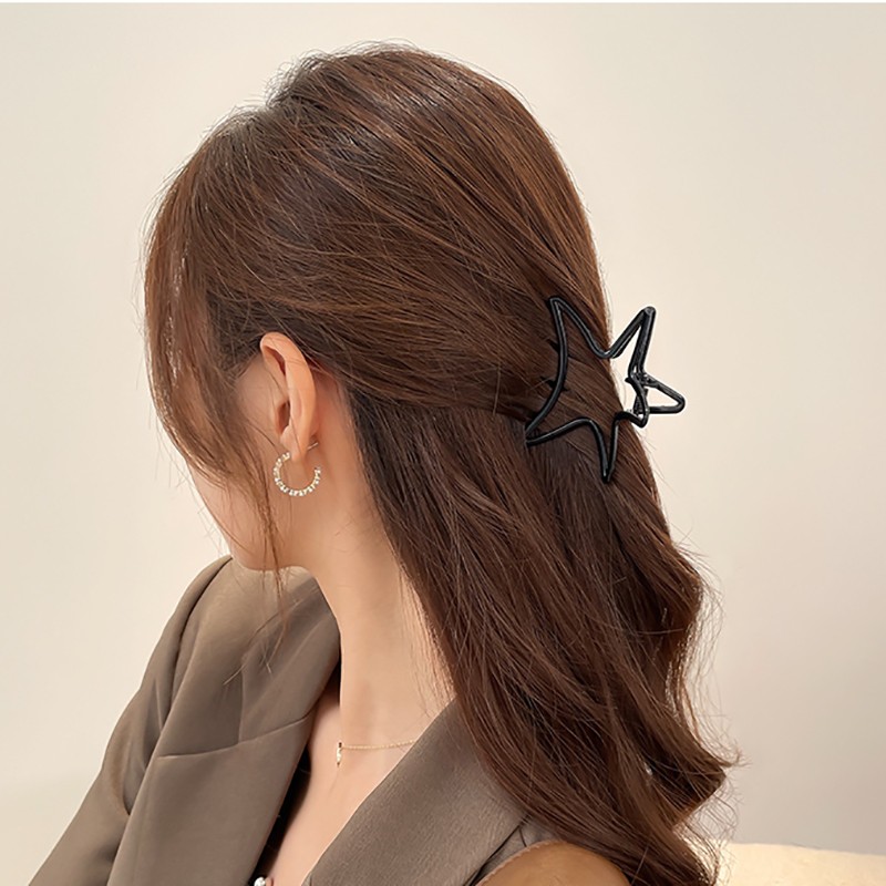 弥俏盘头发抓夹发夹女后脑勺简约网红半扎发发卡子头饰女士鲨鱼夹子