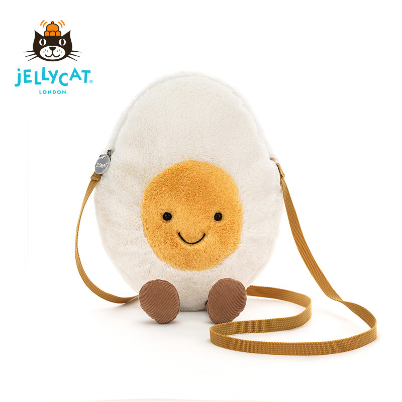 jELLYCAT 趣味水煮蛋包包柔软毛绒玩具斜挎包可爱毛绒公仔包包 乳白色 30cm怎么看?