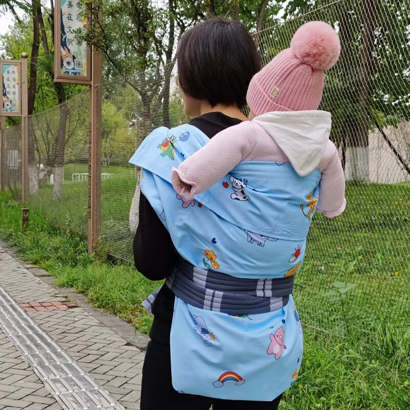 苏吉思四川农村老式婴幼儿背巾传统宝宝背带后背式小娃儿背裙小娃儿背