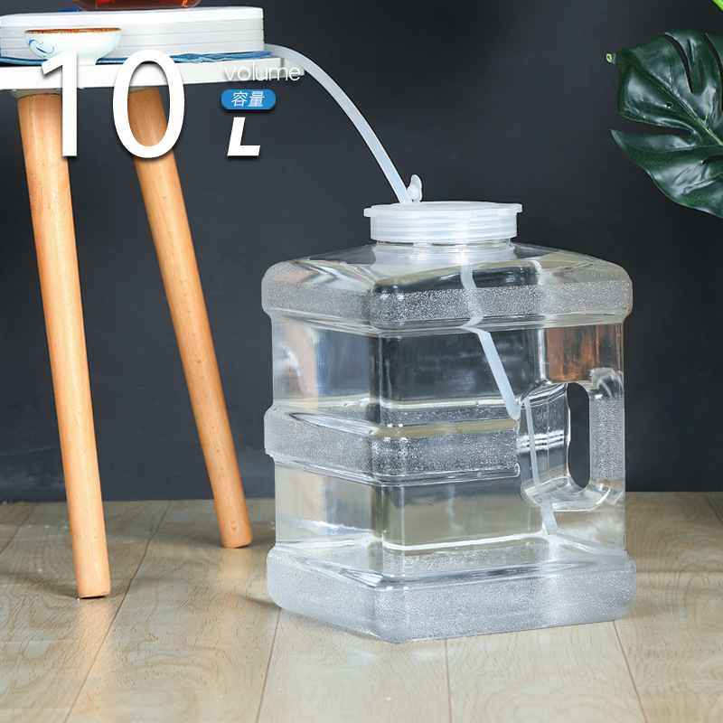10升pc透明功夫茶储水桶手提家用纯净矿泉桶装水桶茶几泡茶饮水桶 10