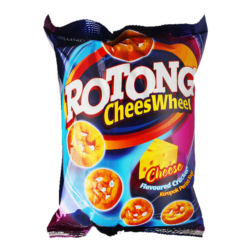 洛当（Rotong）休闲膨化零食 马来西亚进口休闲食品 办公室零食袋装 奶酪味玉米圈60g*3包