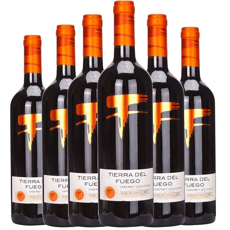 火地岛 中央山谷赤霞珠干型红葡萄酒 6瓶*750ml套装
