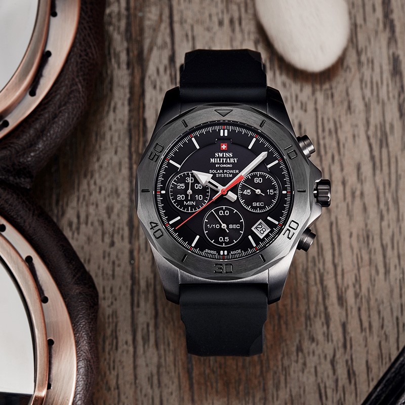 瑞士军表(swiss military)瑞士原装进口男士手表光动能男士商务休闲多