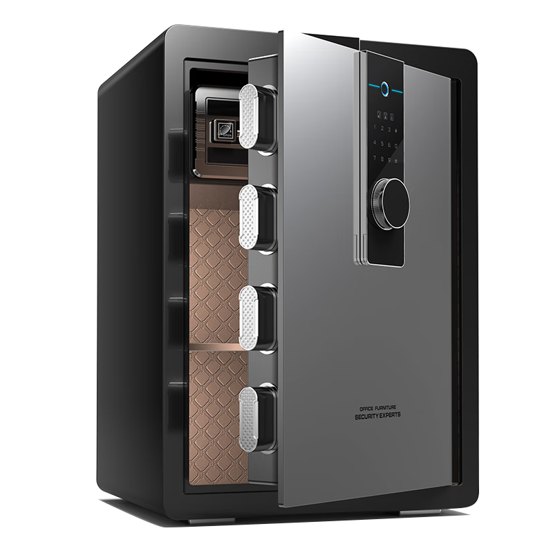 歐奈斯(ONNAIS)保險柜家用WIFI報警辦公指紋家庭入墻45cm全鋼密碼保險箱小型商用防盜衣柜內保管箱床頭柜 60cm幻夜黑指紋+密碼(遠程授權)