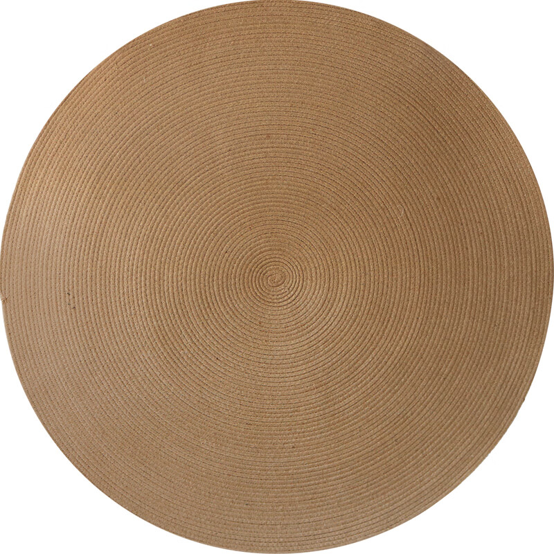 编织黄麻地毯圆形家用客厅卧室茶几毯床边毯日式简约风格 a款【麻绳】