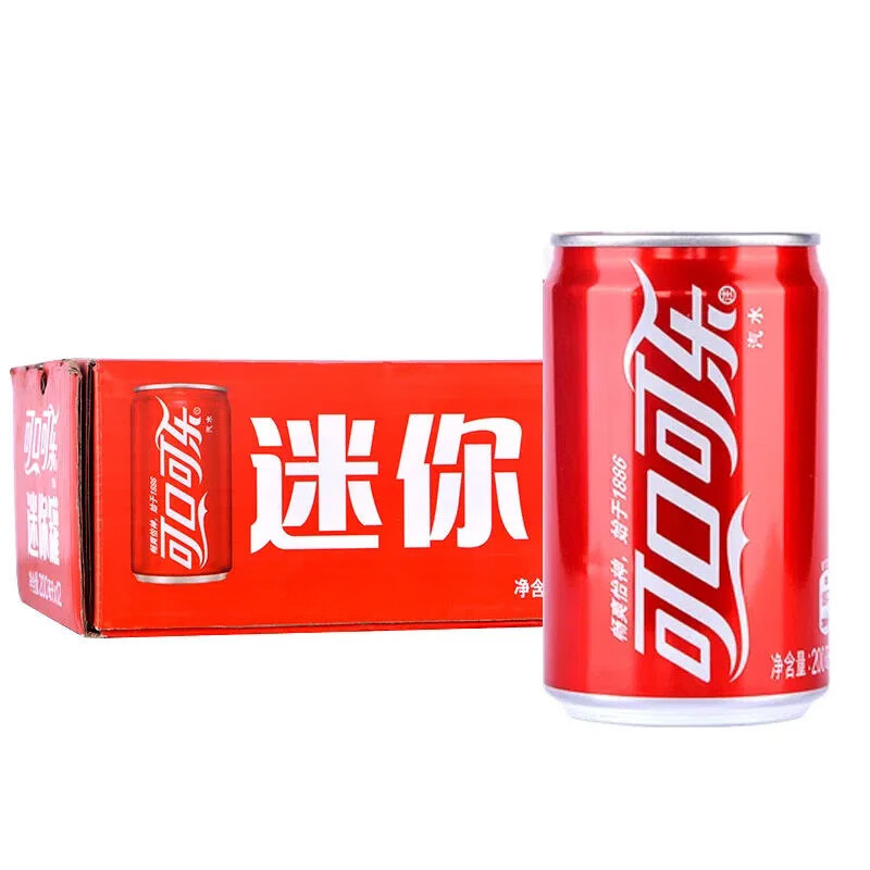 可口可乐(coca-cola)迷你可乐 雪碧 芬达 零度可乐摩登罐整箱装  可乐