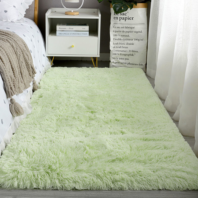 衍简Yanjian ins风地毯卧室可爱少女心地毯客厅茶几飘窗床边房间满铺 抹茶绿 40X60厘米