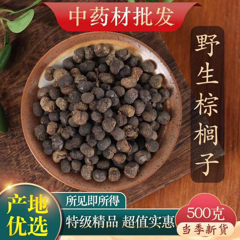 中药材 棕榈子 败棕子 棕树果 棕树籽 新货棕树子500克 棕榈子500克