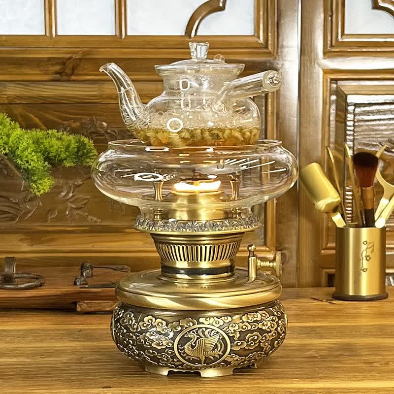 钵至pgy煤油空气灯 煤油灯空气灯煮茶炉活火茶灯黄铜复古茶炉潮汕功夫