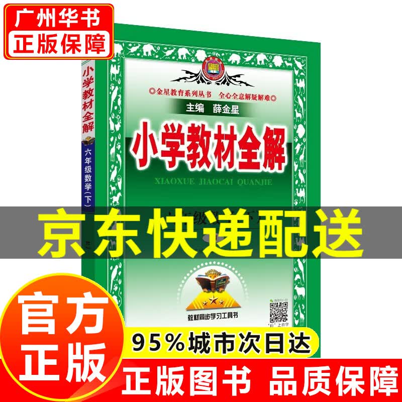 小学教材全解 六年级下册数学RJ 人教版薛金星 同步教材、扫码课堂陕西人民教育出版社 正版