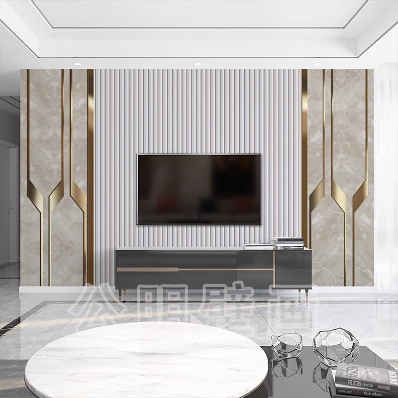 墙影视墙客厅墙壁画简约现代立体10d18d墙布 新款a 3d真丝布每平方