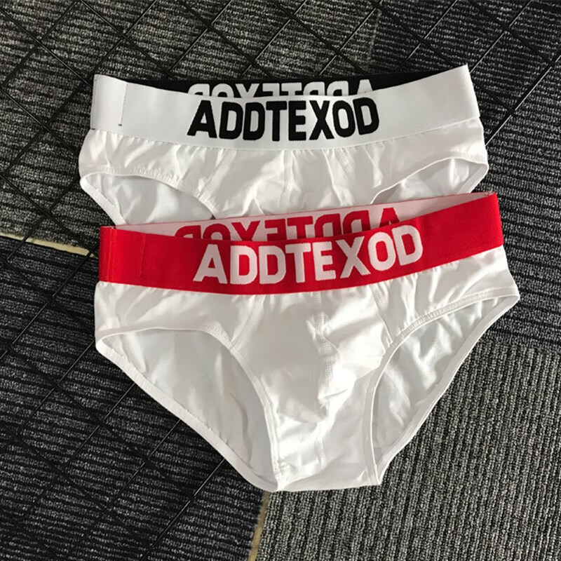 内裤透气纯棉宽腰带体育白色短裤性感三角裤 红白 白色 m 2尺1-2尺3