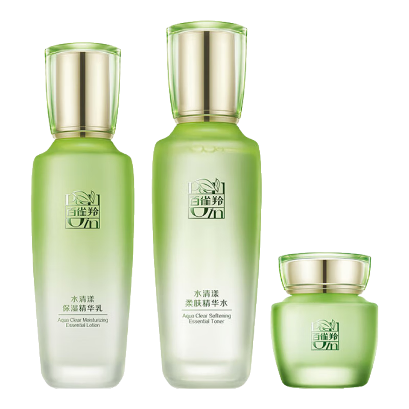 百亿补贴：百雀羚（PECHOIN）护肤品套装水清漾（水220ML+乳150ML+霜）品质国货新年礼物