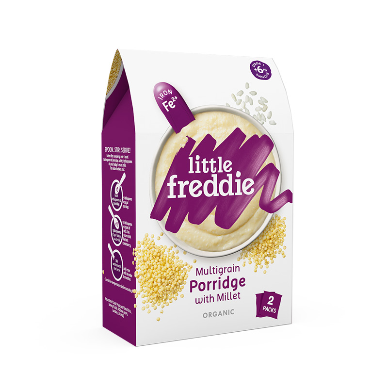 小皮(LittleFreddie)高铁小米谷物米粉欧洲原装进口婴儿辅食强化铁米糊160g*1盒