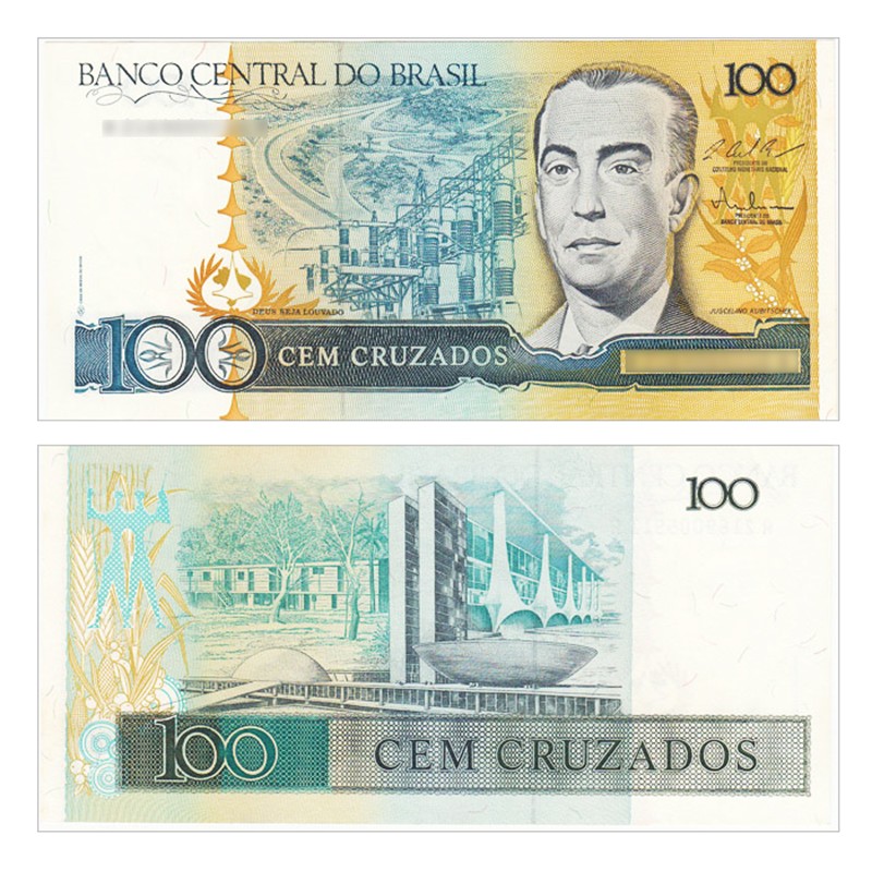 【藏邮】外国钱币 美洲-全新unc 巴西纸币 随机年份 老版钱币收藏 已