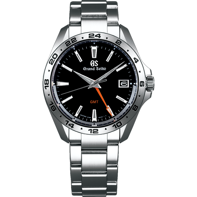 【24期免息】grandseiko冠蓝狮大精工gs官方石英钢带男表gmt分期免息
