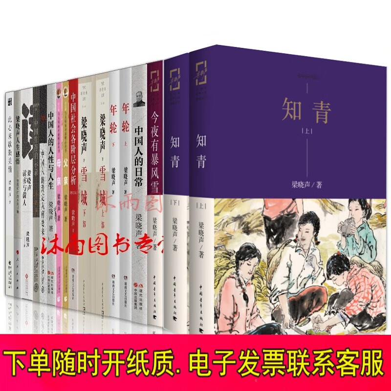 梁晓声作品17册：年轮/知青/雪城/今夜有暴风雪/中国生存启示录梁晓声人生感悟读书与做人梁晓声作品散文图书