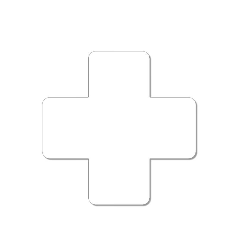 朋侪 定位贴 白色十字型 15x15x5cm 12个/包 6s定位贴5s管理定位贴纸