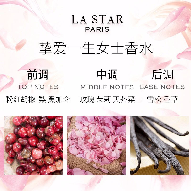 娜赛儿（LASTAR）女士香水梦幻流沙金香水女礼盒带礼袋 38节礼物送女友 55ml 梦幻流沙(花果香调）