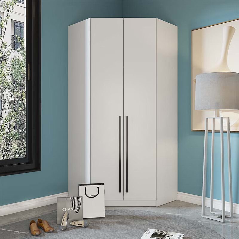 梦麦斯 现代转角衣柜角柜拐角储物柜衣橱双门款940*940*2100 db-8144