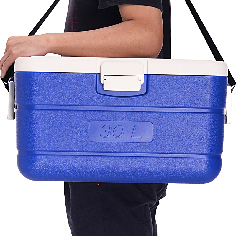 ICERS 艾森斯30L戶外PU保溫箱醫(yī)藥品冷藏箱生物試劑安全轉(zhuǎn)運(yùn)保鮮箱冷鏈 B款嫩綠色+背帶溫顯(冷藏48-72H)