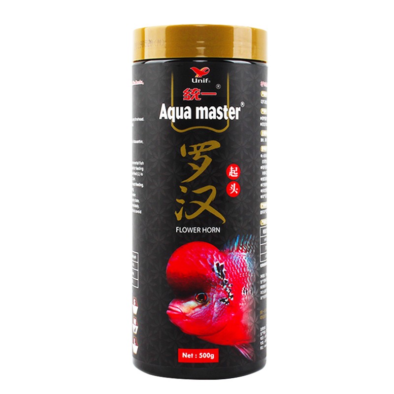 统一罗汉鱼饲料 鱼食罗汉起头增色增红饲料 财神鱼起头饲料 200g 中粒