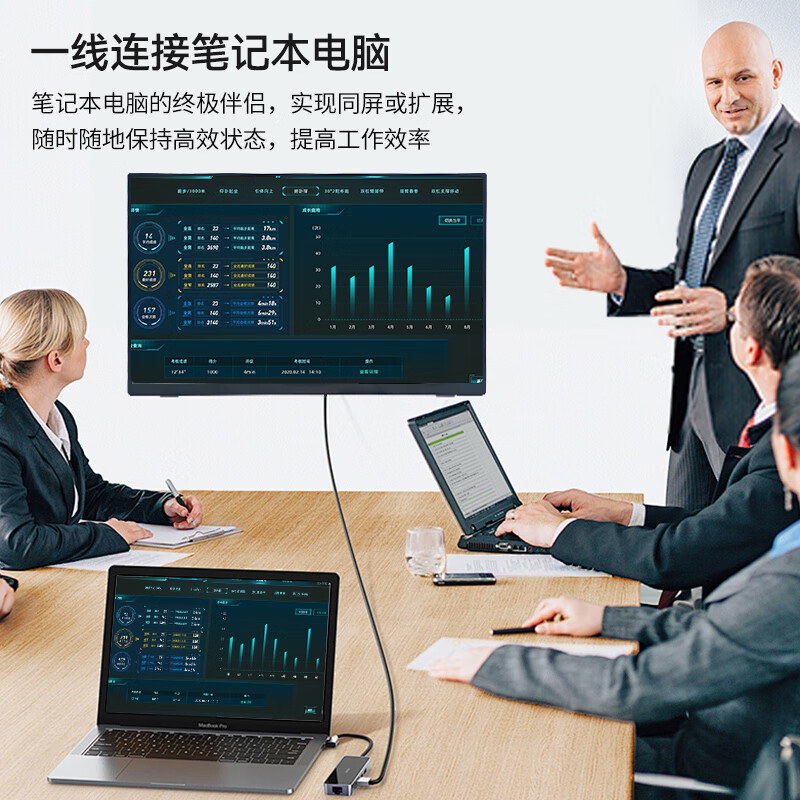 闪跑侠便携显示器屏2.5K便携屏IPS屏幕144HZ手机PS5/4笔记本办公外接便携式电脑显示屏电竞游戏扩展副屏 【2.5K+60Hz】16英寸办公推荐/磁吸皮套