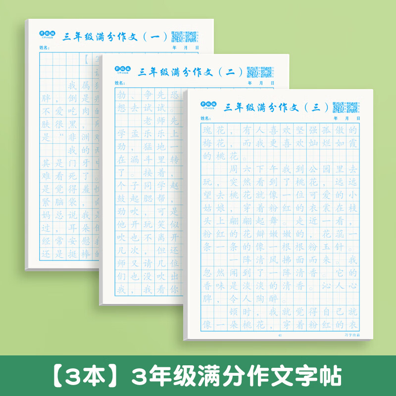 句写作文素材练习儿童楷书硬笔书法临慕四五六年级每日一练钢笔练字本