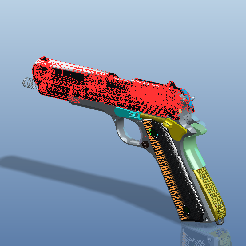 战鹰系列1911原厂战鹰zy1玩具空挂回膛自动连发下场游戏安全软弹男孩