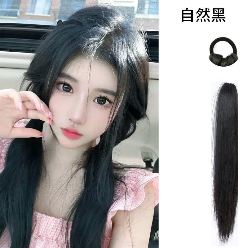 亚溪真发麻花辫假发辫子女高马尾俏皮可爱拳击脏辫辣妹网红马尾真发轻 全真发50长直发 深棕色属于什么档次？