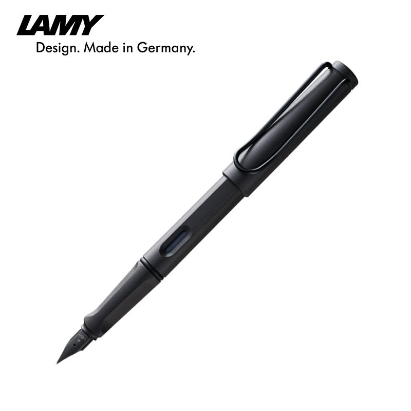 LAMY/凌美钢笔 Safari狩猎系列墨水笔 正姿钢笔大学生文具书写练字签字笔团购定制刻字礼品 磨砂黑色 0.5mm