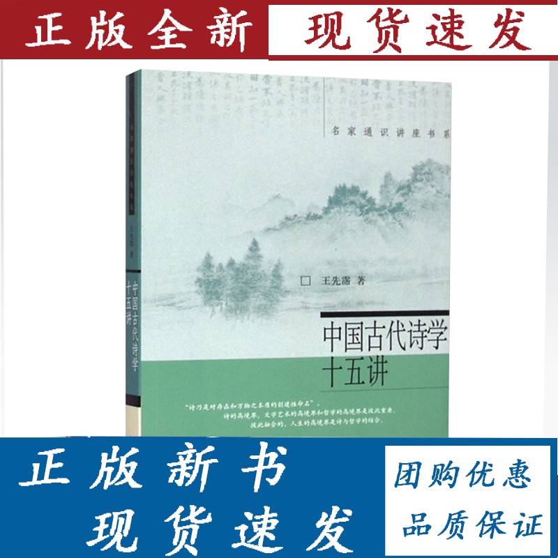 中国古代诗学十五讲 先霈 著 名家通识讲座书系 北京