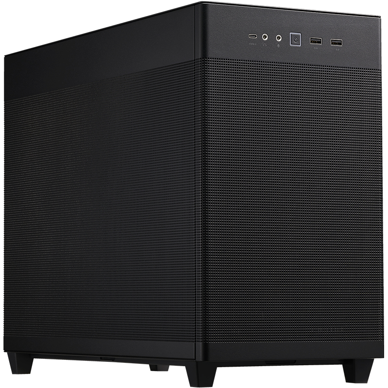 华硕 （ASUS）AP201 冰立方机箱 黑色 高效散热/支持M-ATX主板/全长显卡/360水冷/ATX电源/免工具拆卸/Type-c