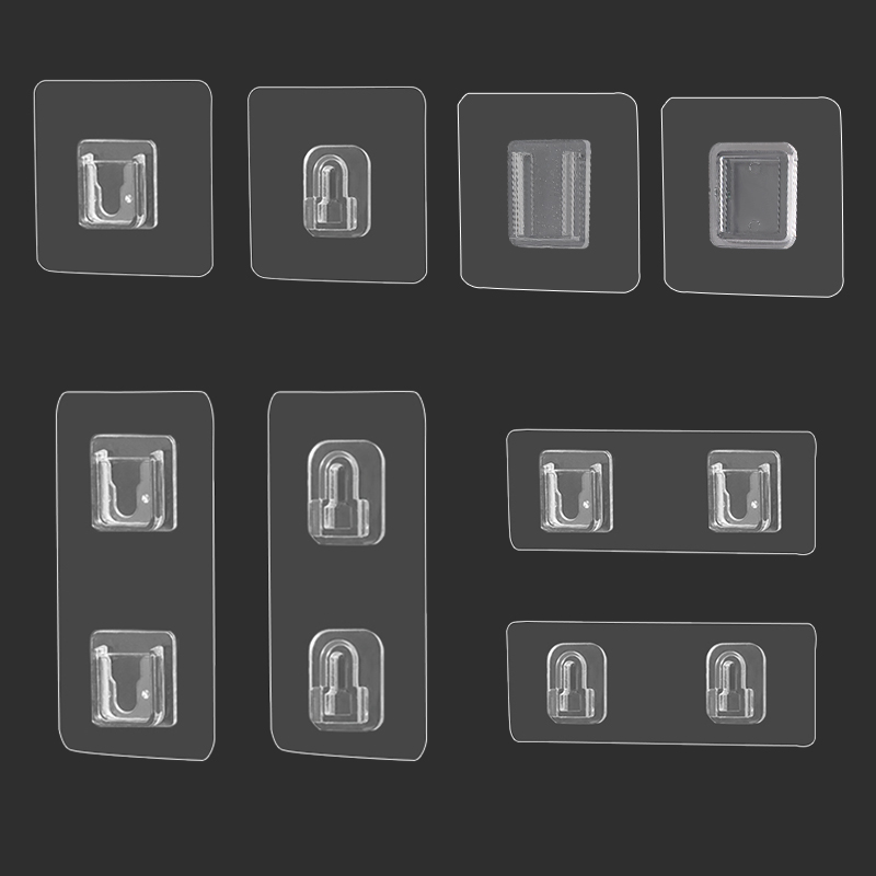 字母扣粘片无痕子母扣免打孔贴片瓷砖墙壁挂钩强力卡扣粘钩配件免钉