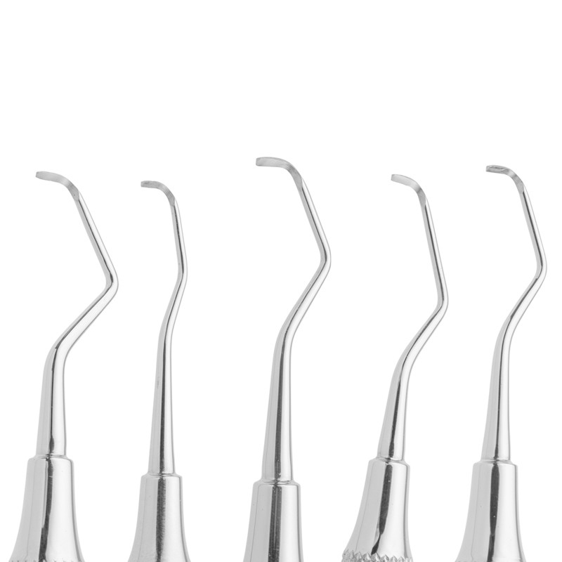 牙周刮治器双头实心圆柄牙结石去除器剔除牙垢牙齿洁牙器 1-2 双头