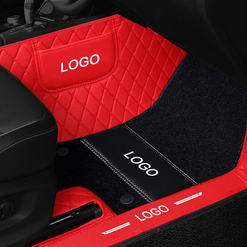 福雁方程豹5专用全包围汽车脚垫 双层-大红+黑色丝圈（全车5座）