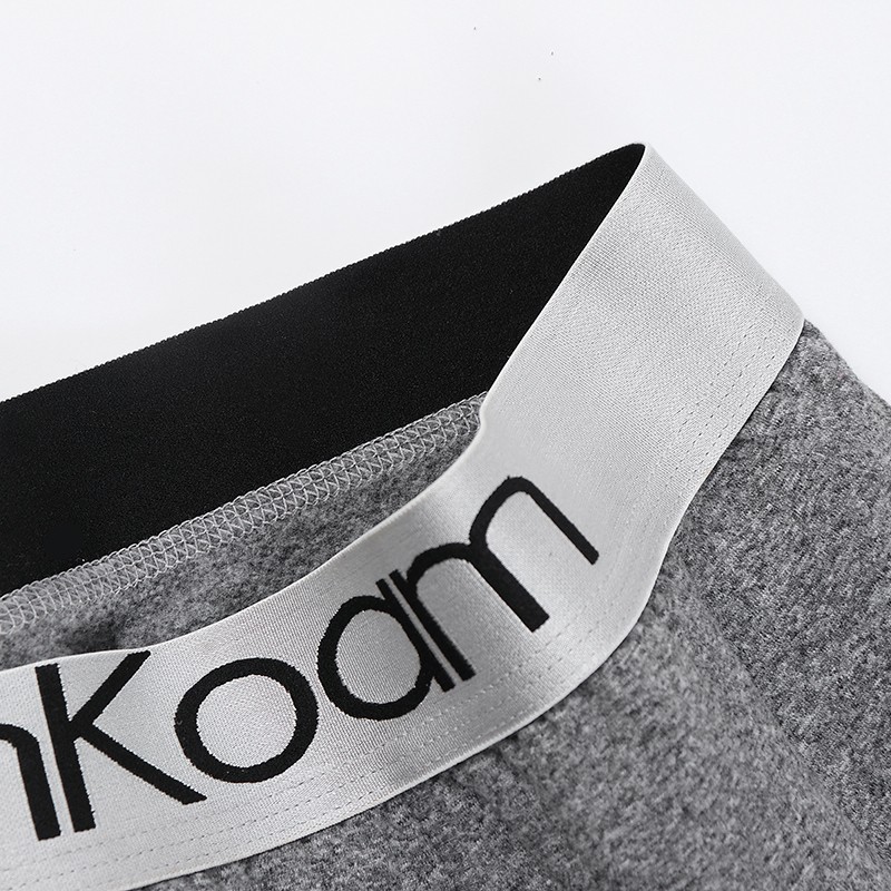 ClleanKoam保暖内衣男士套装秋衣秋裤加厚加绒打底衫圆领冬季内衣 浅灰套装 XXXL（适合180-200斤）