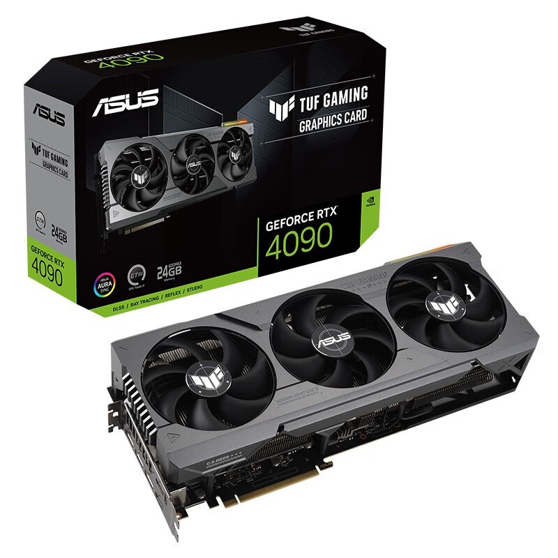 华硕（ASUS）RTX4080/4090独立显卡电竞游戏电脑设计智能学习支持4K TUF-4090-O24G-GAMING