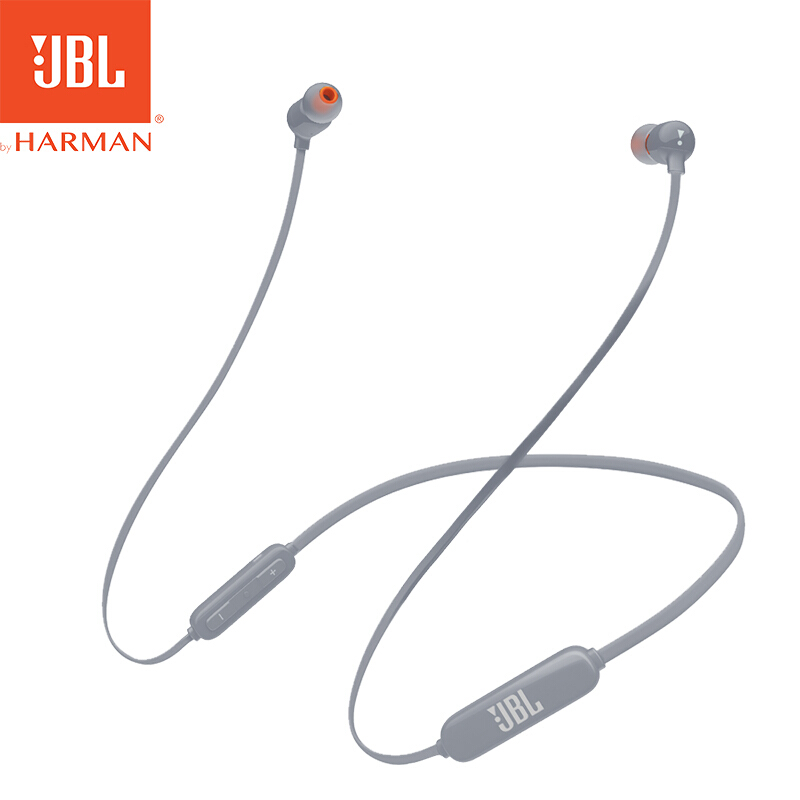 JBL TUNE 110BT 蓝牙无线耳机 运动音乐游戏耳机 苹果华为小米入耳式耳机 带麦可通话 灰色