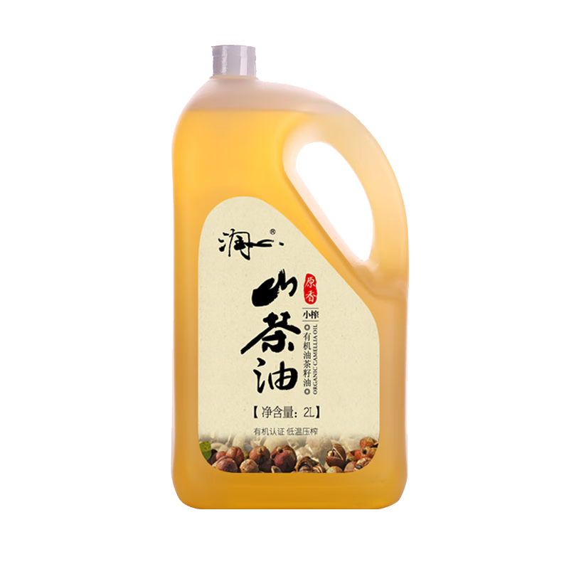 潤心（RunXin） 頭道冷榨山茶油物理壓榨油茶籽油食用茶籽茶油少油煙超市同款 潤心原香茶油 2L*1桶 （保留清香）