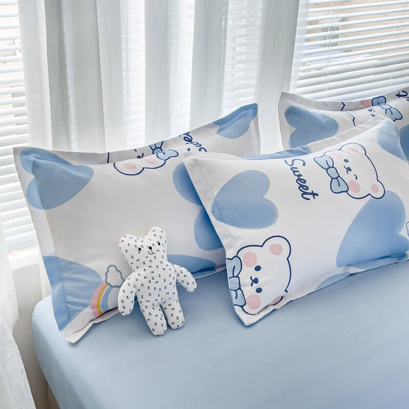 多兰诗（Duolanshi）磨毛四件套 小清新ins卡通田园花卉床上用品套件 快乐时光 2.0米 床单款 被套200*230