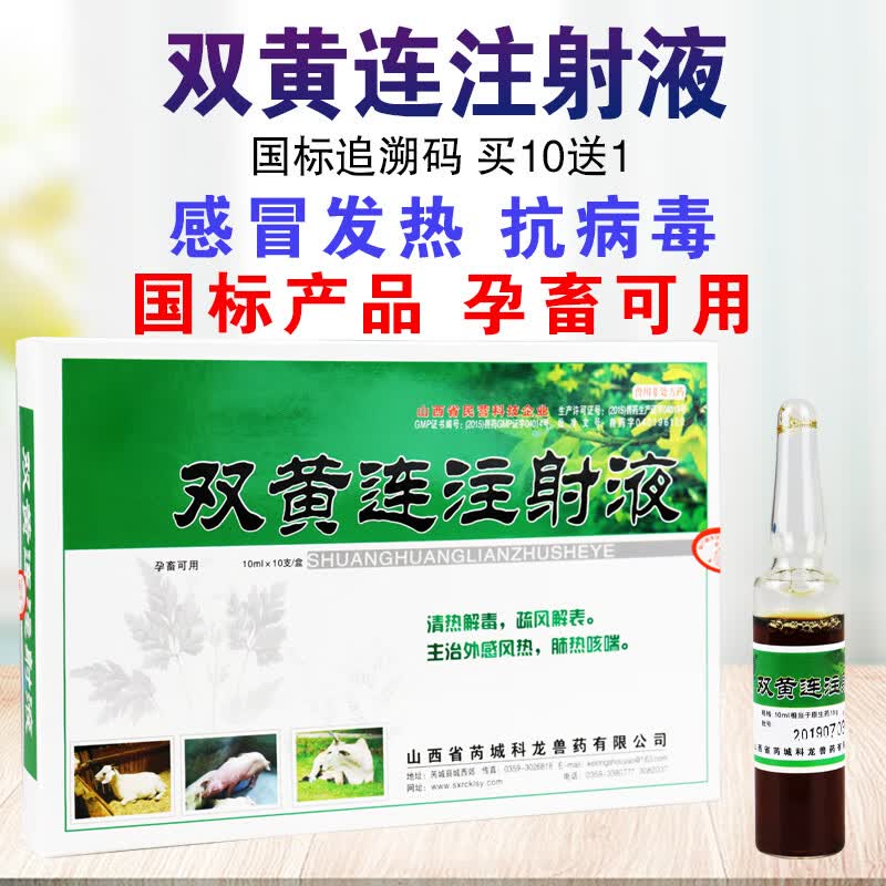 qsllour双黄连注射用液 兽药兽用针剂板蓝根柴胡兽用注射药双黄连注射