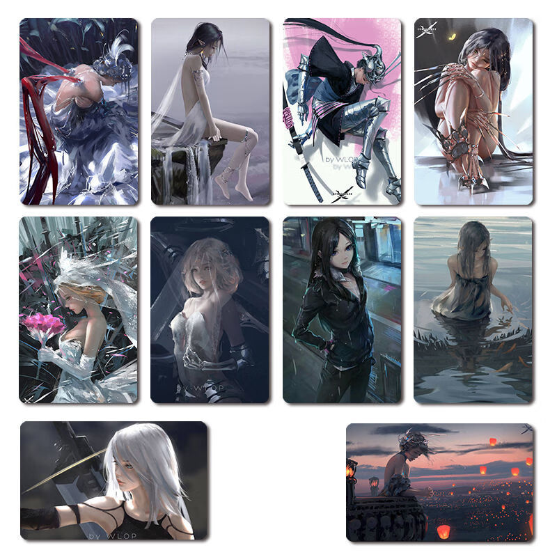 新款鬼刀卡贴动漫周边公交卡学生饭卡水卡磨砂水晶卡贴地铁卡贴纸